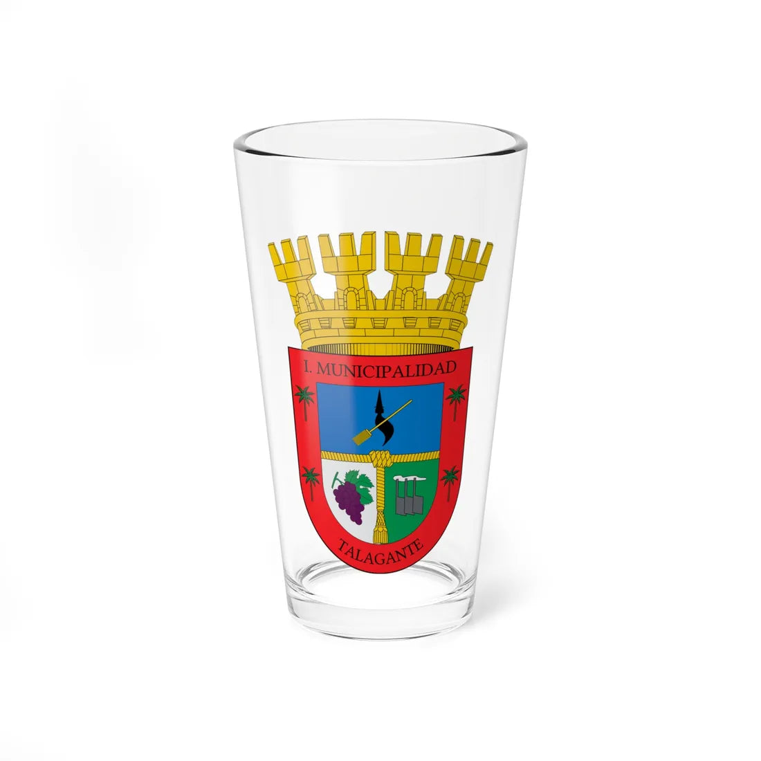 Escudo de Talagante (Chile) (Coat of Arms) Pint Glass 16oz 16oz - Go Mug Yourself