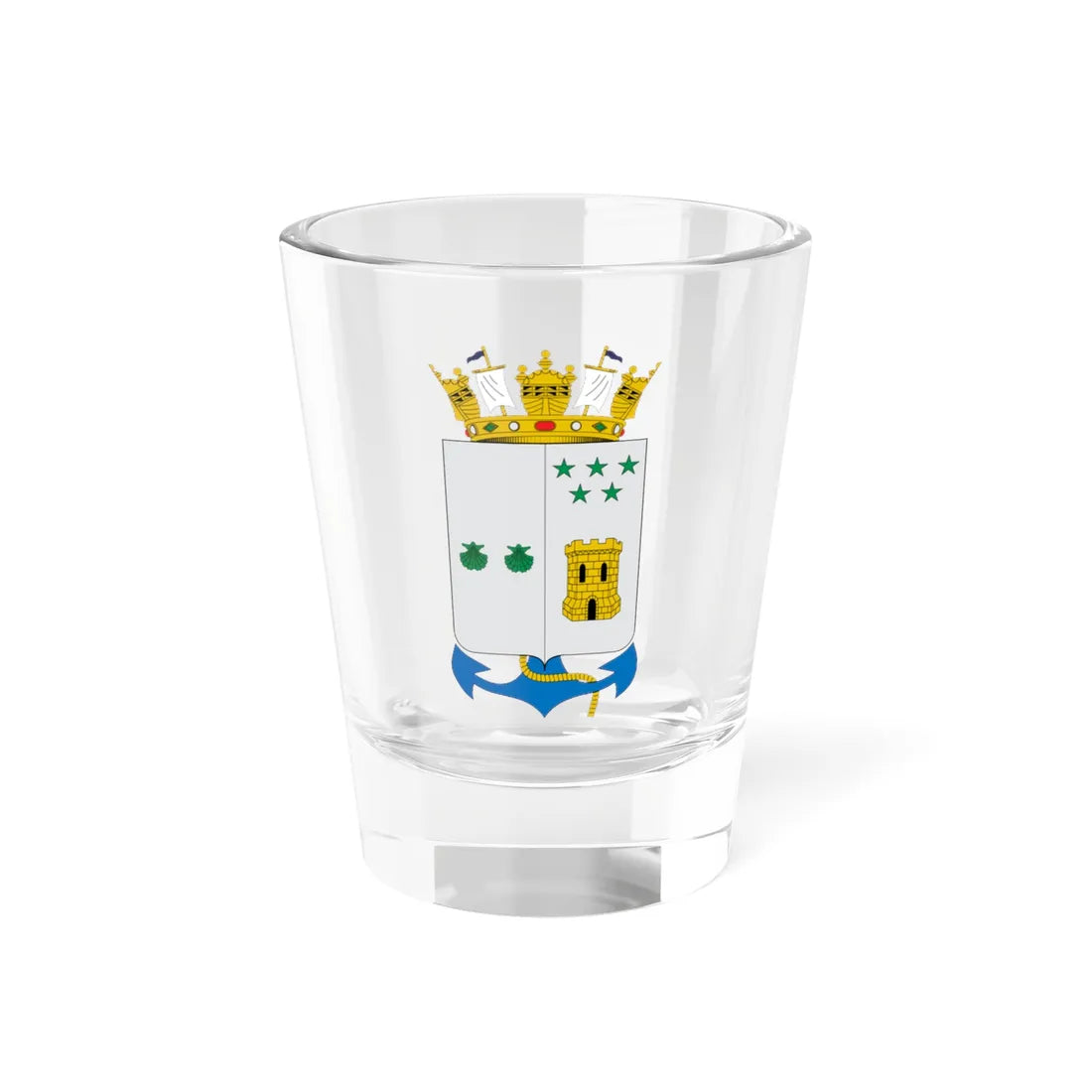Escudo de Talcahuano (Chile) (Coat of Arms) Shot Glass 1.5oz 1.5oz - Go Mug Yourself