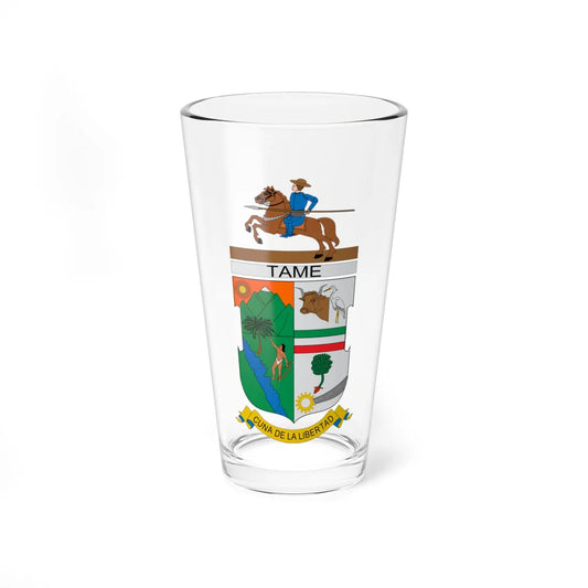 Escudo de Tame Arauca (Colombia) (Coat of Arms) Pint Glass 16oz 16oz - Go Mug Yourself