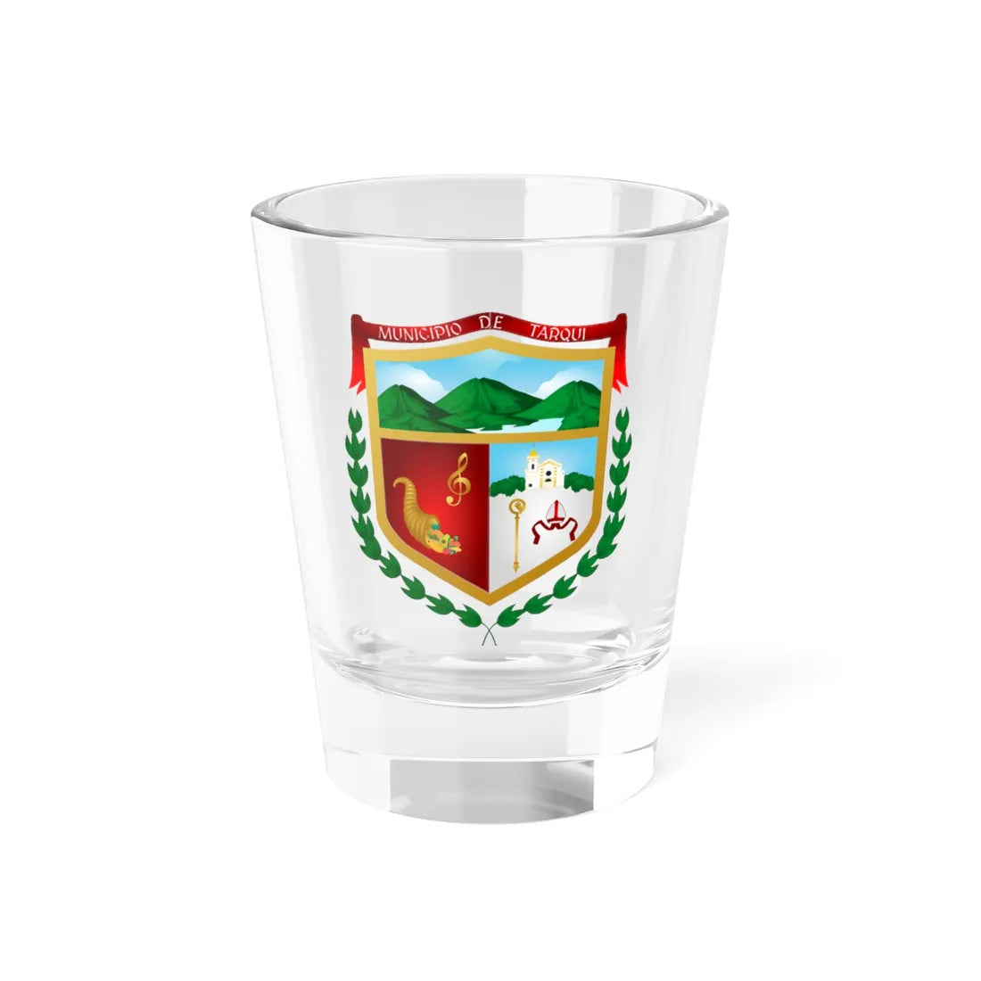 Escudo de Tarqui Huila (Colombia) (Coat of Arms) Shot Glass 1.5oz 1.5oz - Go Mug Yourself