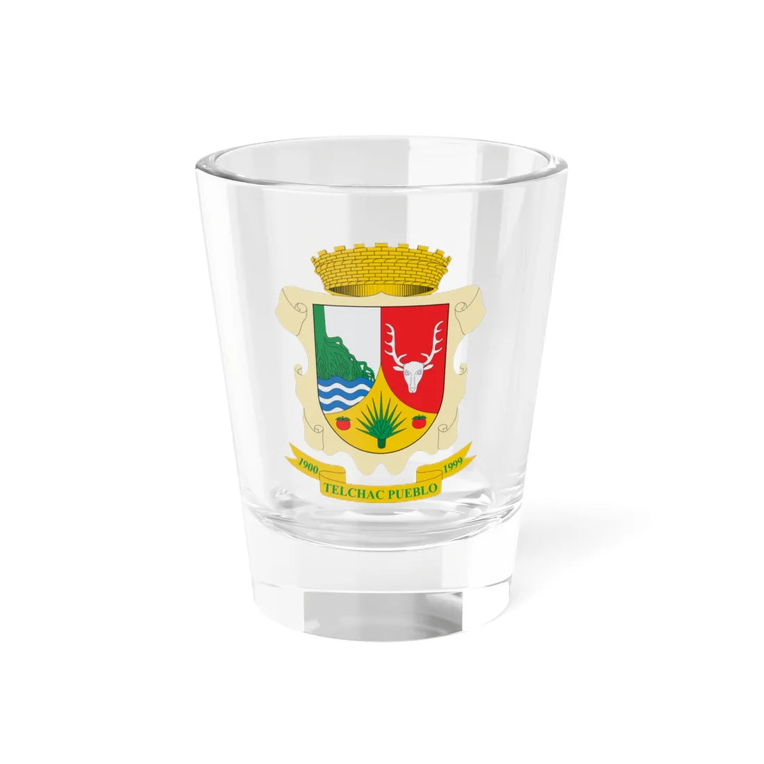 Escudo de Telchac Pueblo (Mexico) (Coat of Arms) Shot Glass 1.5oz 1.5oz - Go Mug Yourself