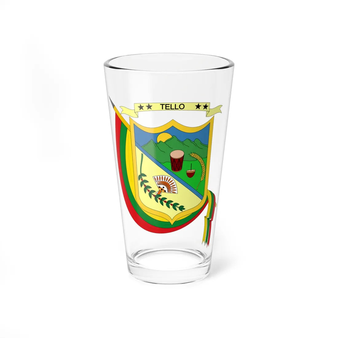 Escudo de Tello - Huila (Colombia) (Coat of Arms) Pint Glass 16oz 16oz - Go Mug Yourself
