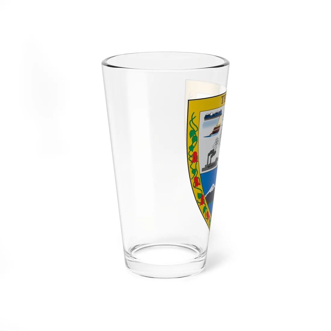 Escudo de Temuco (Chile) (Coat of Arms) Pint Glass 16oz - Go Mug Yourself