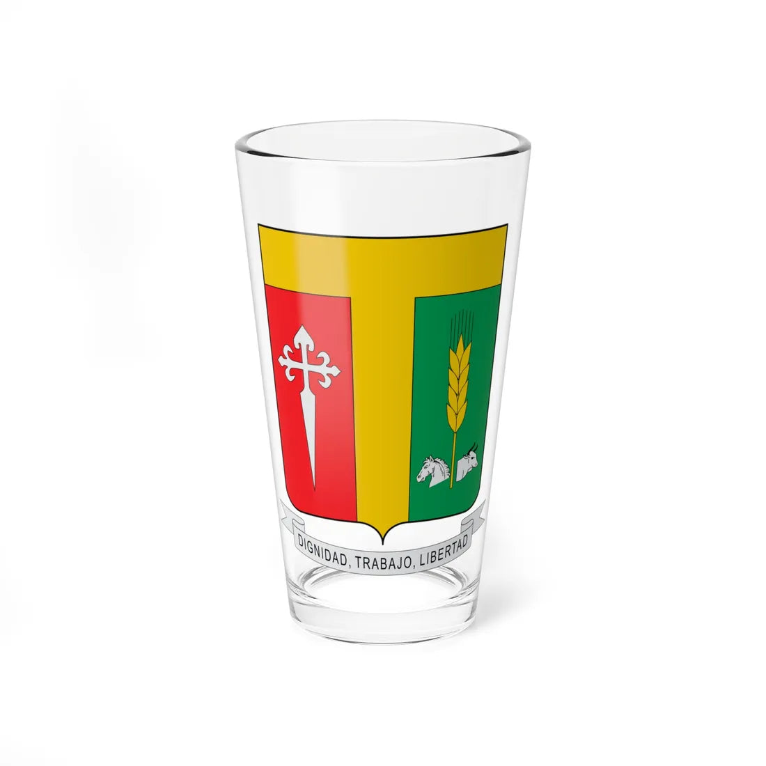 Escudo de Tenjo (Colombia) (Coat of Arms) Pint Glass 16oz 16oz - Go Mug Yourself