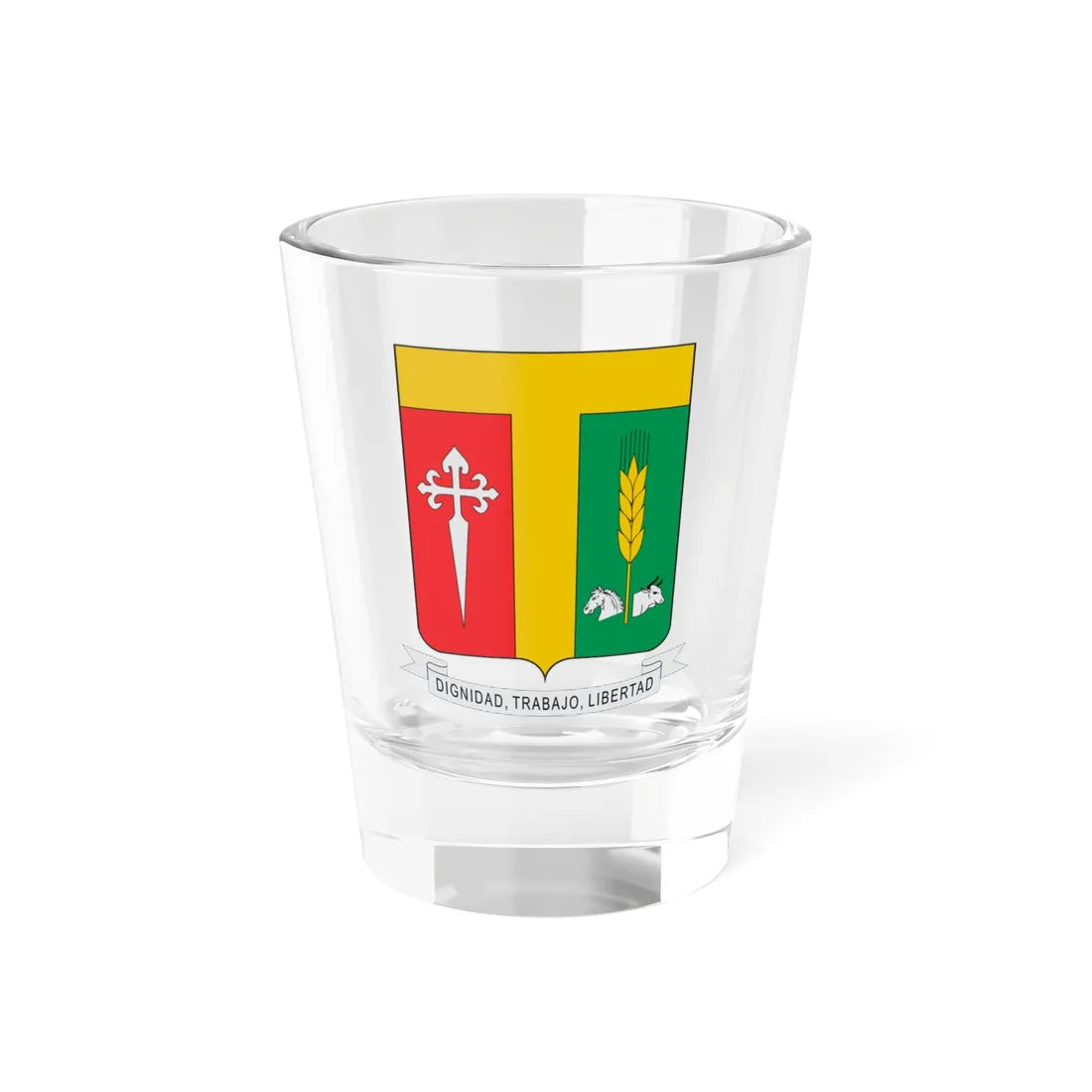 Escudo de Tenjo (Colombia) (Coat of Arms) Shot Glass 1.5oz 1.5oz - Go Mug Yourself