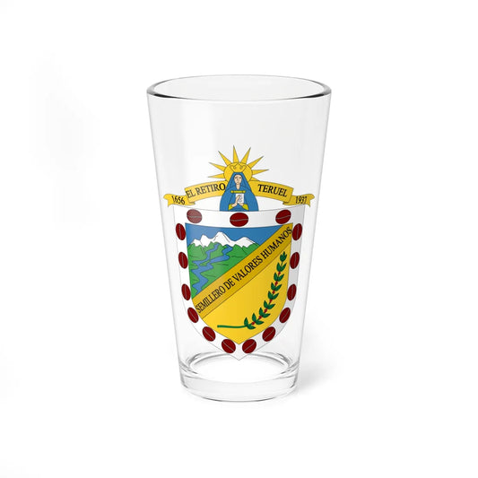 Escudo de Teruel - Huila (Colombia) (Coat of Arms) Pint Glass 16oz 16oz - Go Mug Yourself