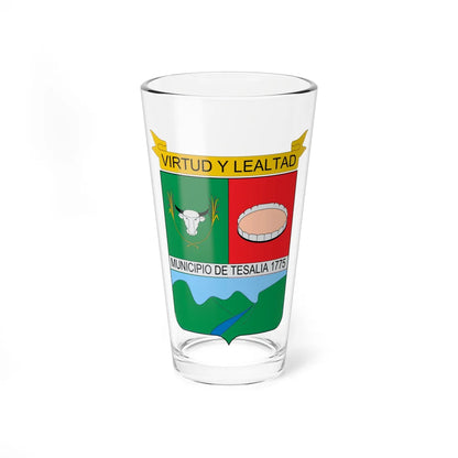 Escudo de Tesalia Huila (Colombia) (Coat of Arms) Pint Glass 16oz 16oz - Go Mug Yourself