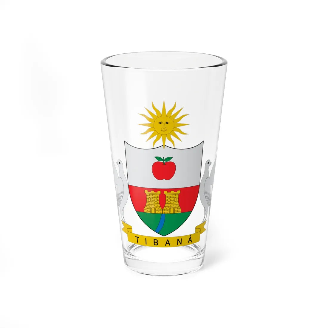 Escudo de Tibaná Boyacá (Colombia) (Coat of Arms) Pint Glass 16oz 16oz - Go Mug Yourself