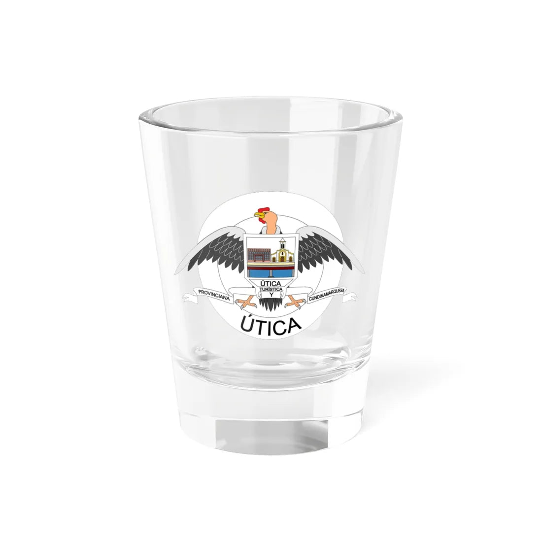 Escudo de Útica - Cundinamarca (Colombia) (Coat of Arms) Shot Glass 1.5oz 1.5oz - Go Mug Yourself