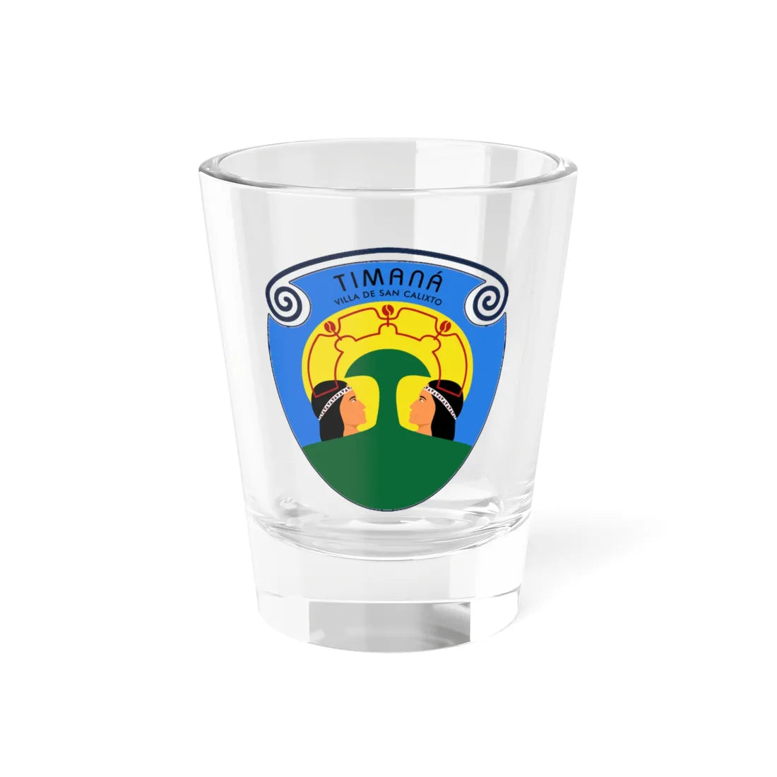 Escudo de Timana Huila (Colombia) (Coat of Arms) Shot Glass 1.5oz 1.5oz - Go Mug Yourself