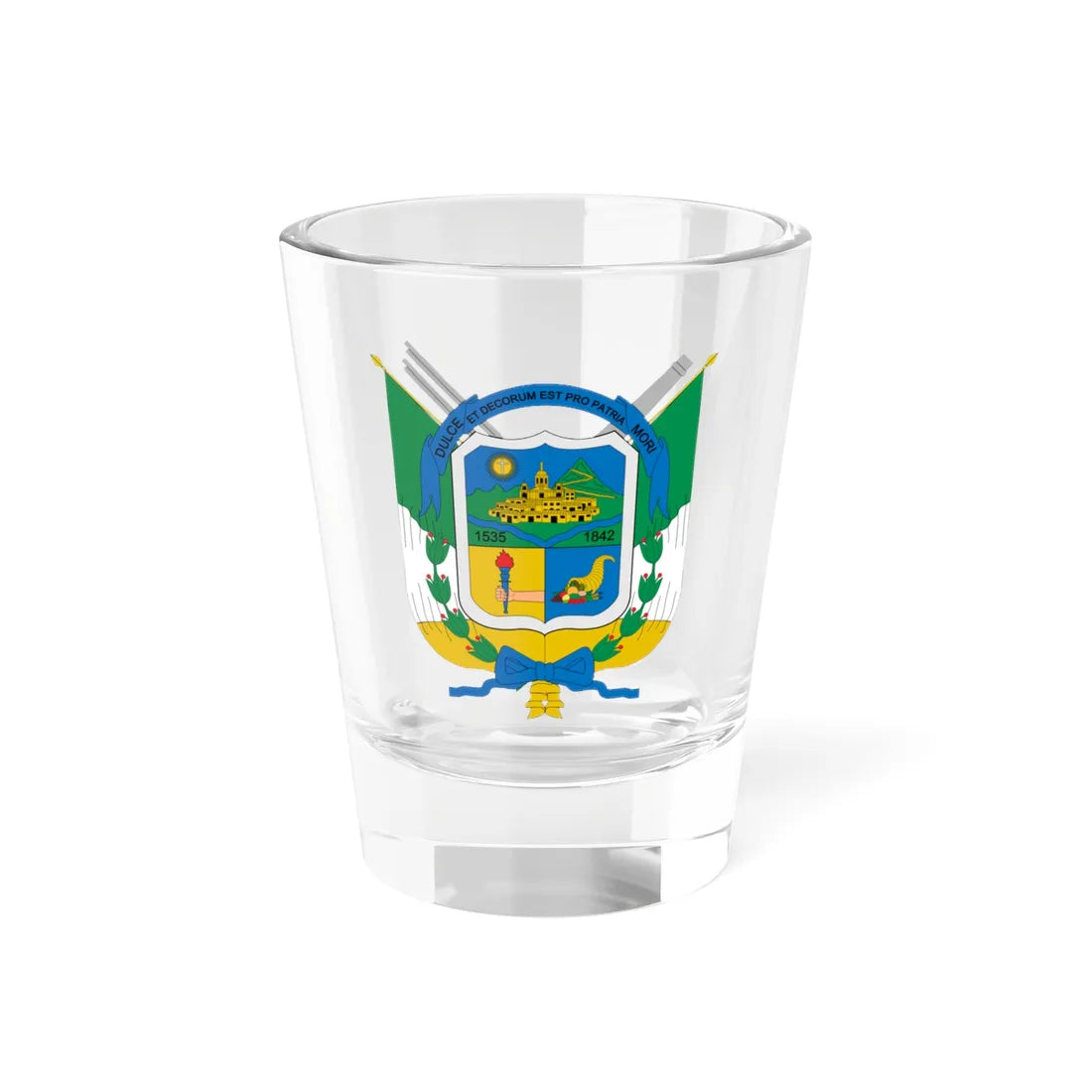 Escudo de Timbío (Colombia) (Coat of Arms) Shot Glass 1.5oz 1.5oz - Go Mug Yourself
