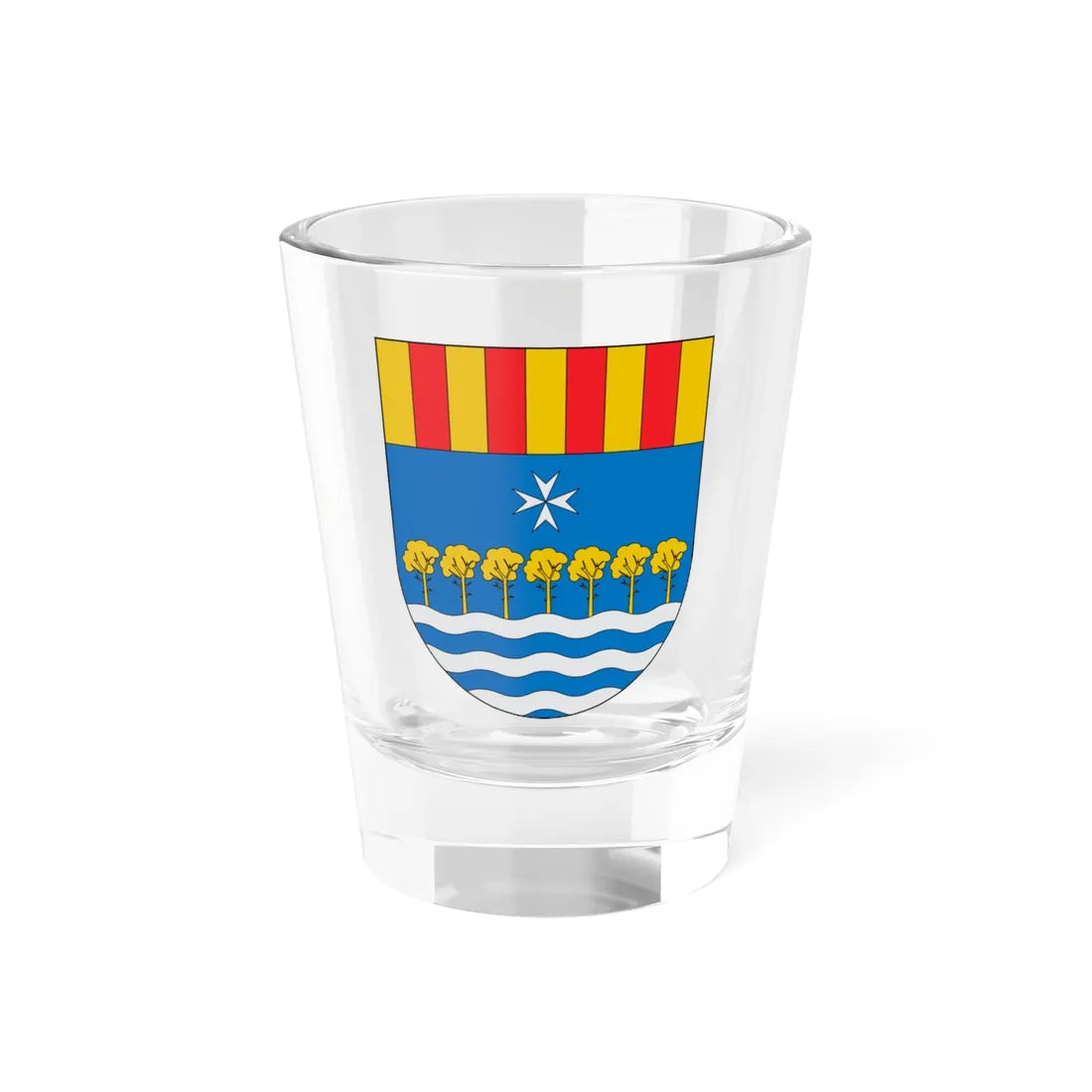 Escudo de Tivenys (Spain) (Coat of Arms) Shot Glass 1.5oz 1.5oz - Go Mug Yourself