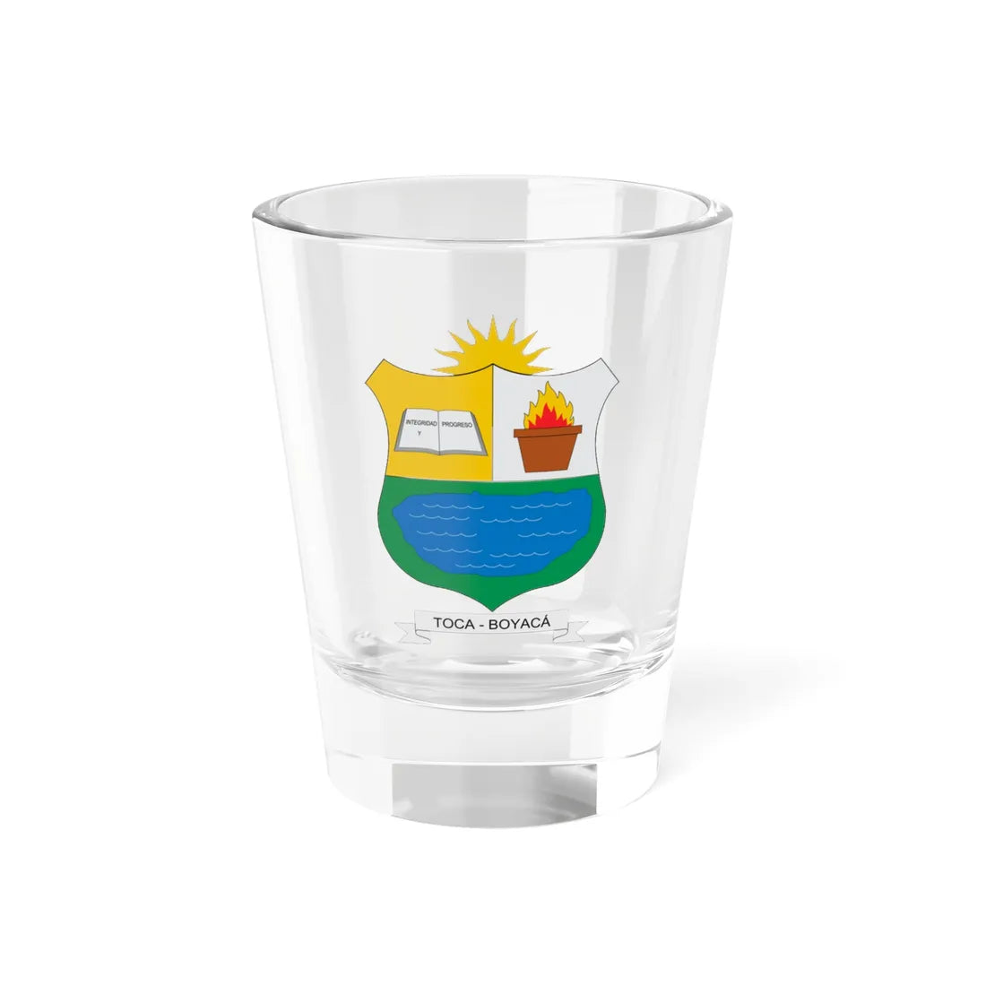 Escudo de Toca Boyacá (Colombia) (Coat of Arms) Shot Glass 1.5oz 1.5oz - Go Mug Yourself