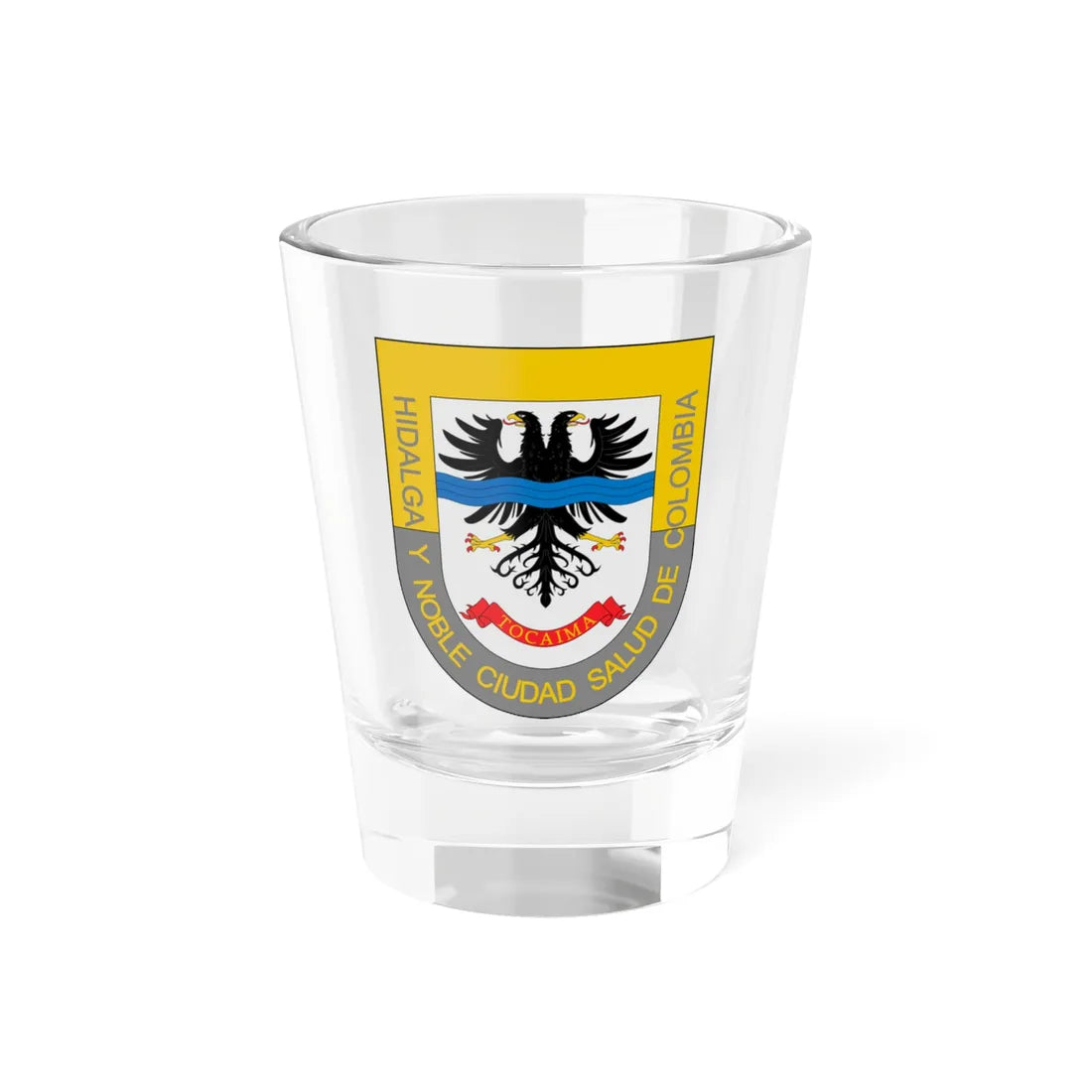 Escudo de Tocaima (Colombia) (Coat of Arms) Shot Glass 1.5oz 1.5oz - Go Mug Yourself