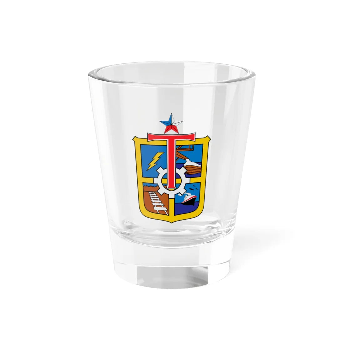 Escudo de Tocopilla (Chile) (Coat of Arms) Shot Glass 1.5oz 1.5oz - Go Mug Yourself