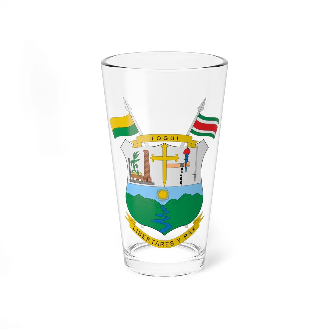 Escudo de Togüí (Colombia) (Coat of Arms) Pint Glass 16oz 16oz - Go Mug Yourself