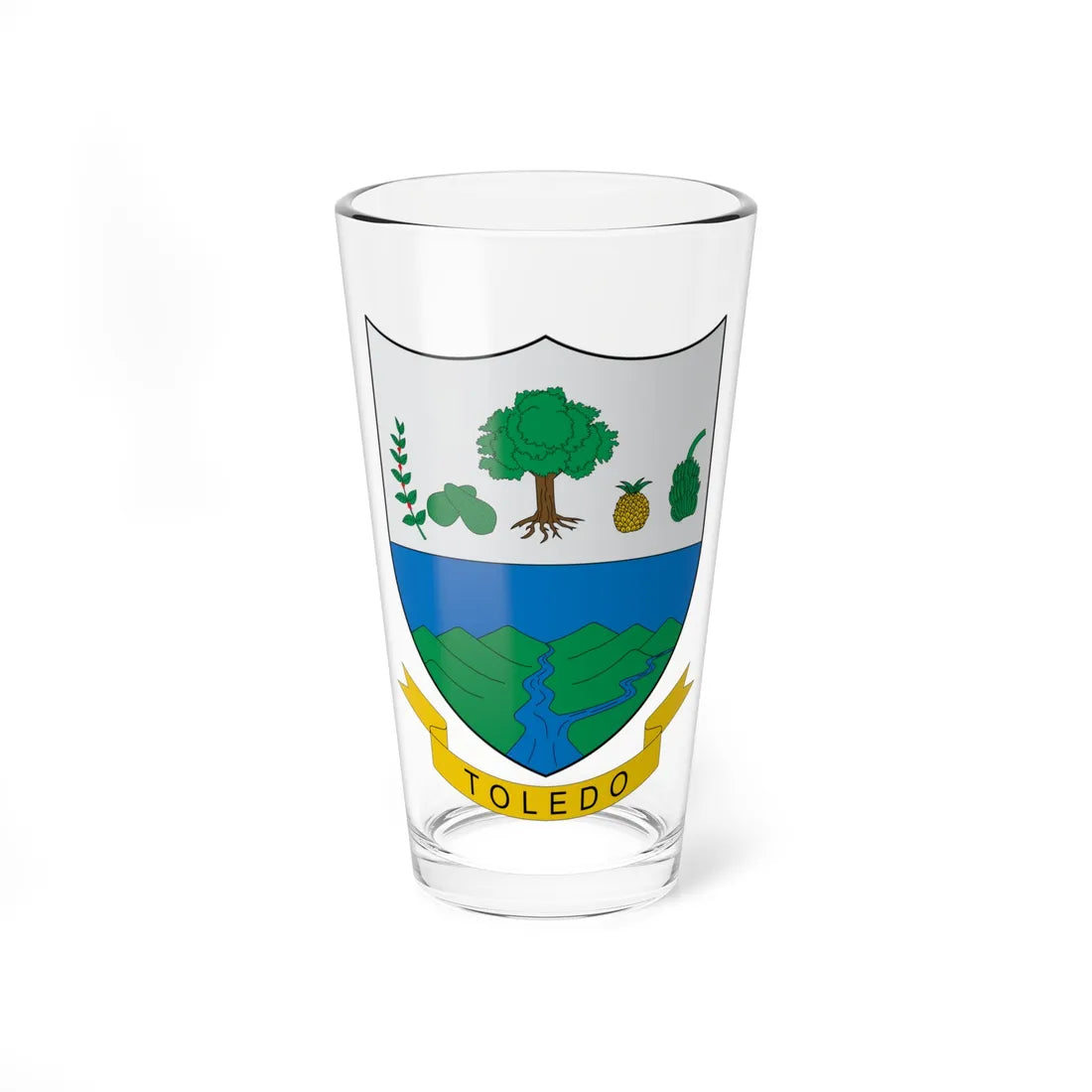 Escudo de Toledo Antioquia (Colombia) (Coat of Arms) Pint Glass 16oz 16oz - Go Mug Yourself