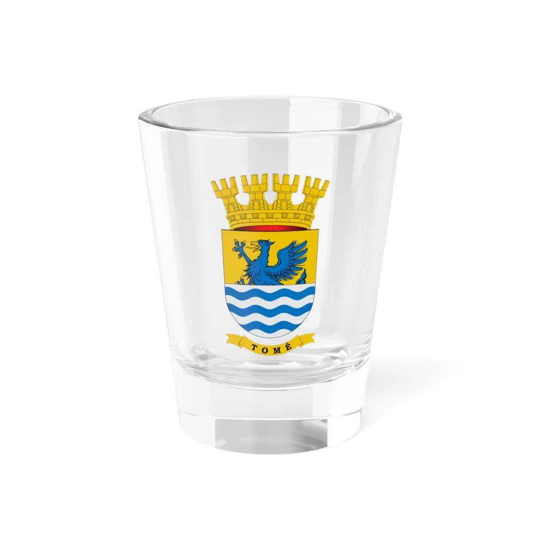 Escudo de Tomé (Chile) (Coat of Arms) Shot Glass 1.5oz 1.5oz - Go Mug Yourself