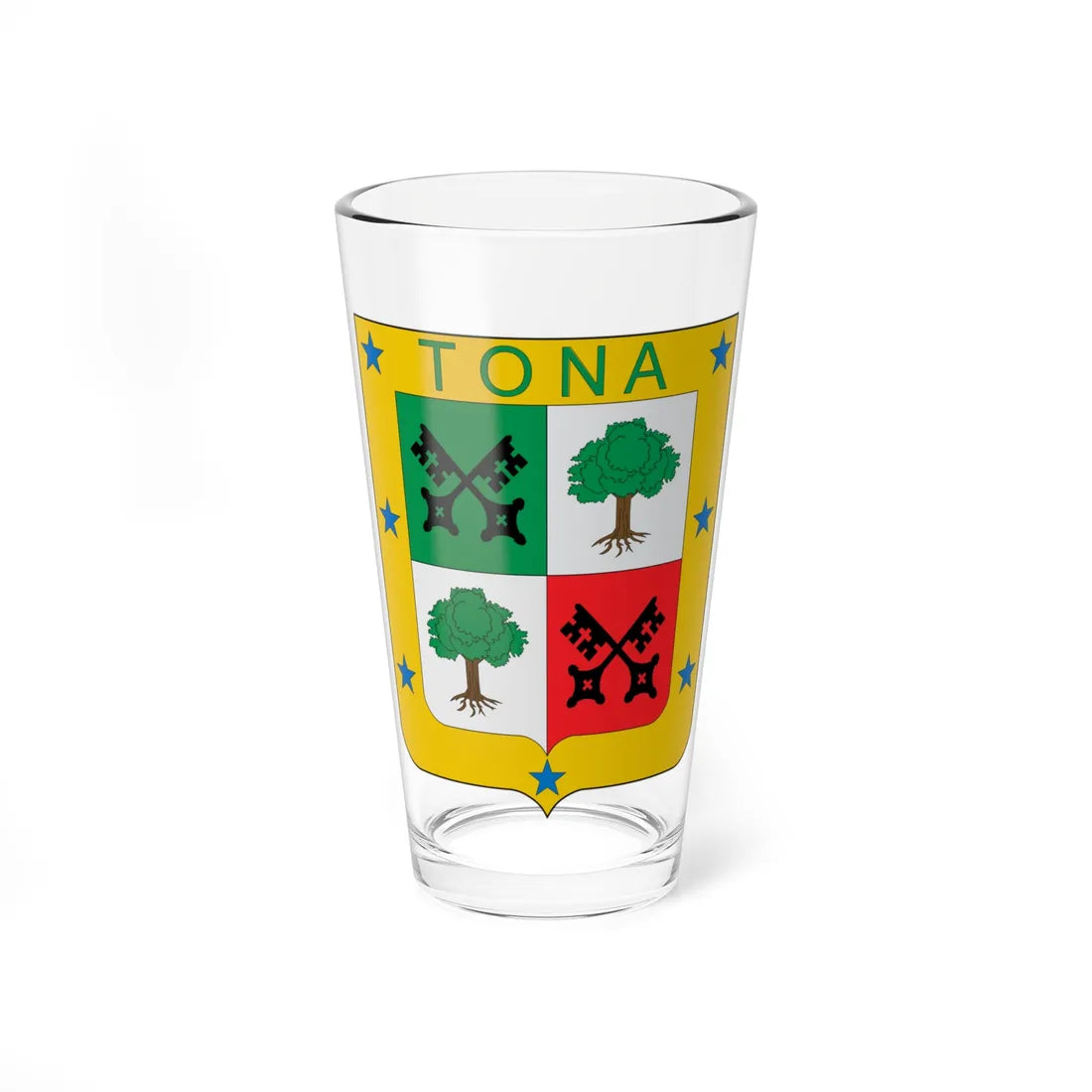 Escudo de Tona (Colombia) (Coat of Arms) Pint Glass 16oz 16oz - Go Mug Yourself