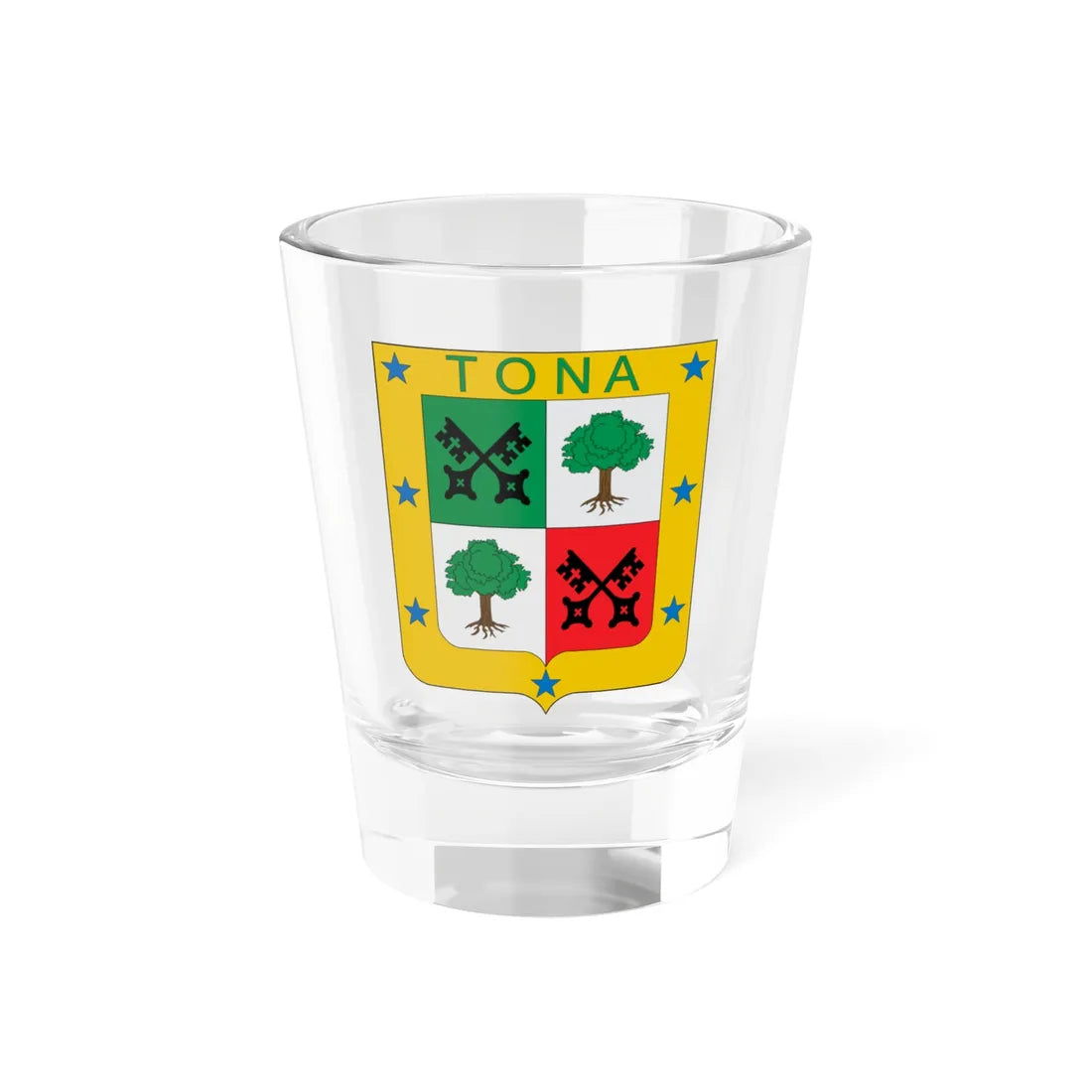 Escudo de Tona (Colombia) (Coat of Arms) Shot Glass 1.5oz 1.5oz - Go Mug Yourself