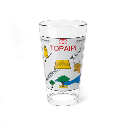 Escudo de Topaipí (Colombia) (Coat of Arms) Pint Glass 16oz 16oz - Go Mug Yourself