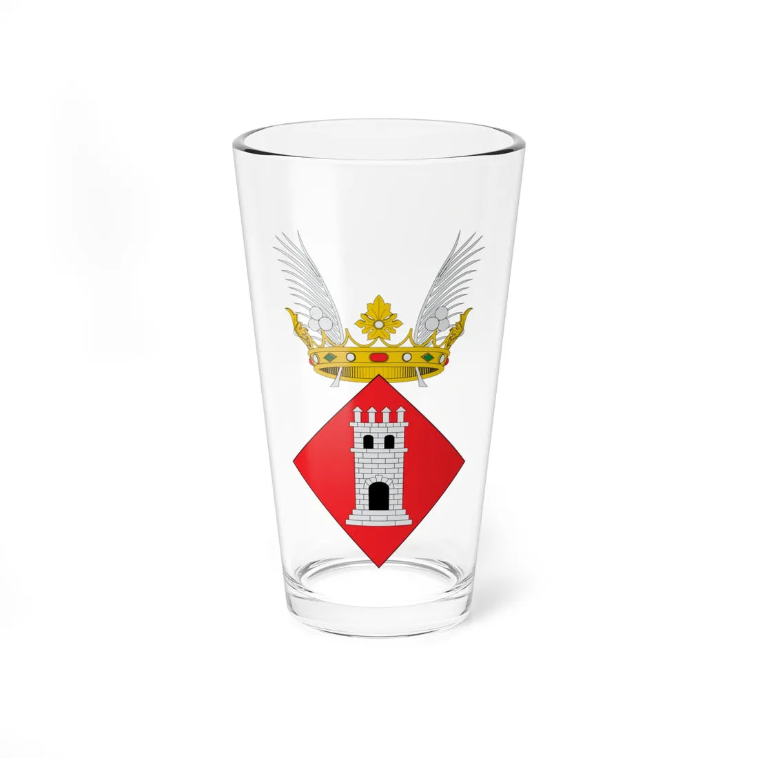 Escudo de Tortosa (Spain) (Coat of Arms) Pint Glass 16oz 16oz - Go Mug Yourself
