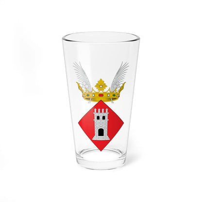 Escudo de Tortosa (Spain) (Coat of Arms) Pint Glass 16oz 16oz - Go Mug Yourself