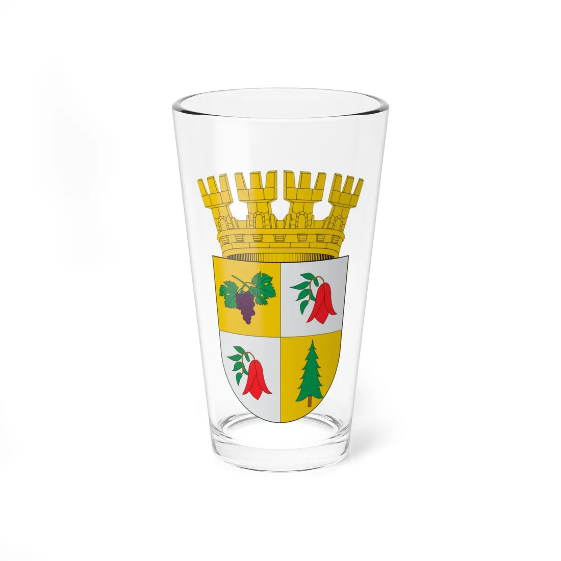 Escudo de Trehuaco (Chile) (Coat of Arms) Pint Glass 16oz 16oz - Go Mug Yourself