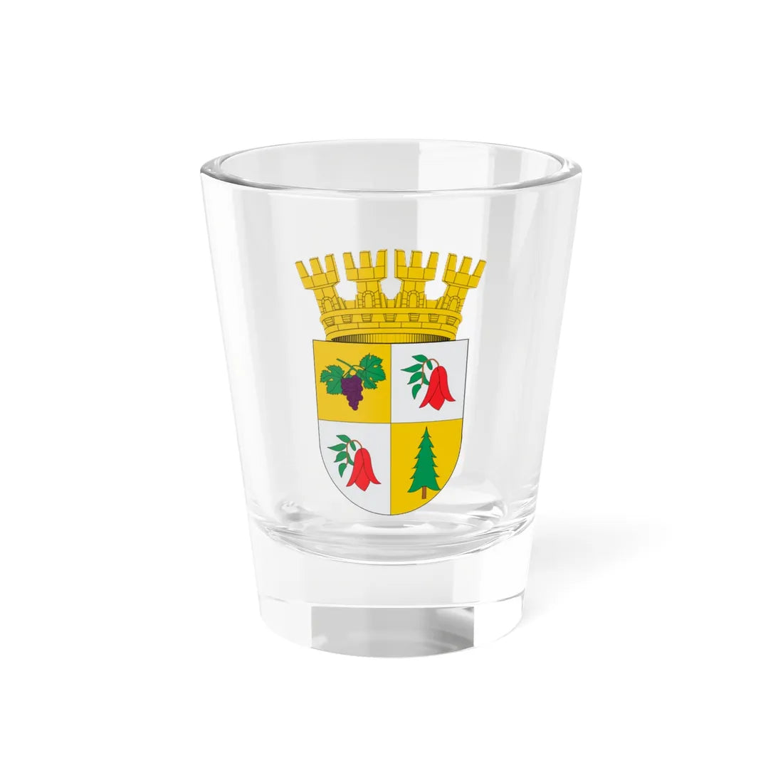 Escudo de Trehuaco (Chile) (Coat of Arms) Shot Glass 1.5oz 1.5oz - Go Mug Yourself