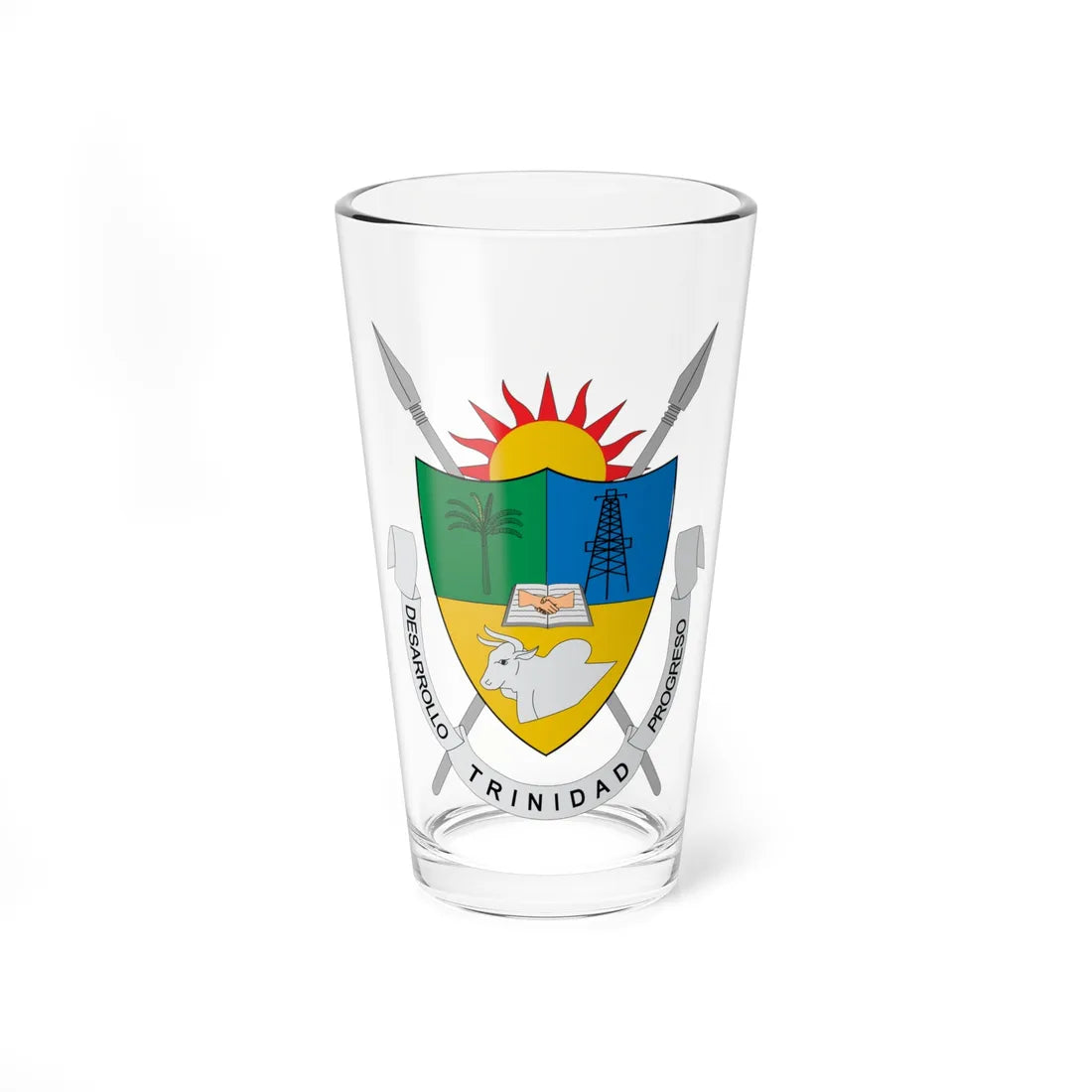 Escudo de Trinidad Casanare (Colombia) (Coat of Arms) Pint Glass 16oz 16oz - Go Mug Yourself