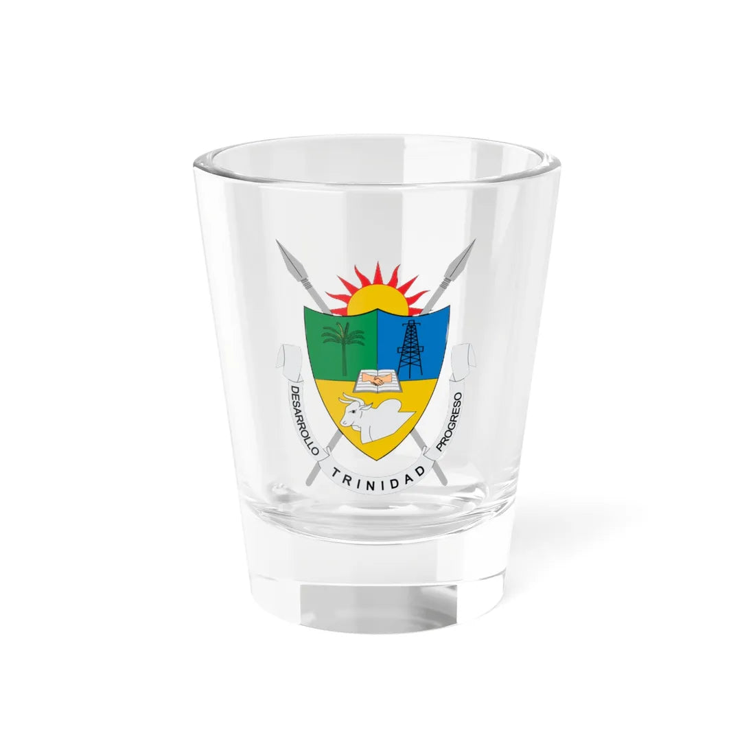 Escudo de Trinidad Casanare (Colombia) (Coat of Arms) Shot Glass 1.5oz 1.5oz - Go Mug Yourself