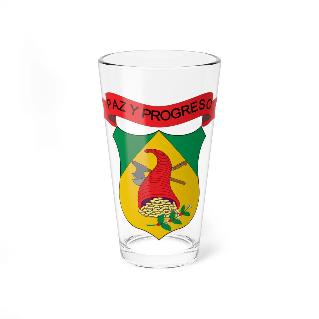 Escudo de Trujillo Valle del Cauca (Colombia) (Coat of Arms) Pint Glass 16oz 16oz - Go Mug Yourself