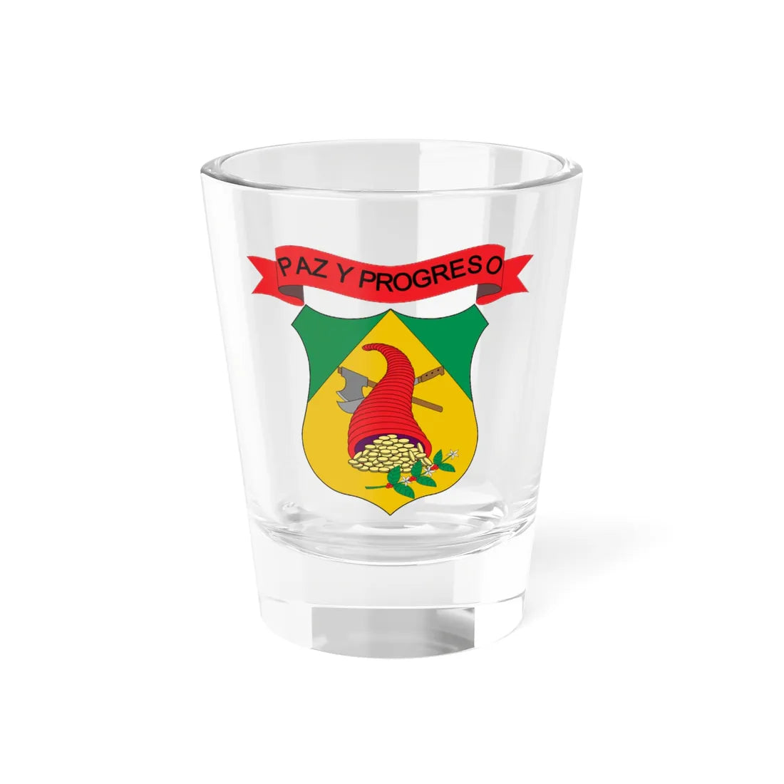 Escudo de Trujillo Valle del Cauca (Colombia) (Coat of Arms) Shot Glass 1.5oz 1.5oz - Go Mug Yourself
