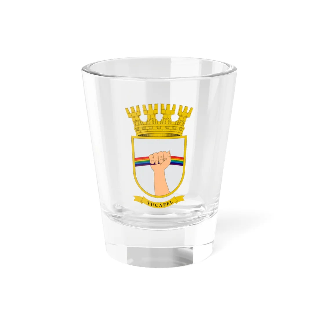 Escudo de Tucapel (Chile) (Coat of Arms) Shot Glass 1.5oz 1.5oz - Go Mug Yourself