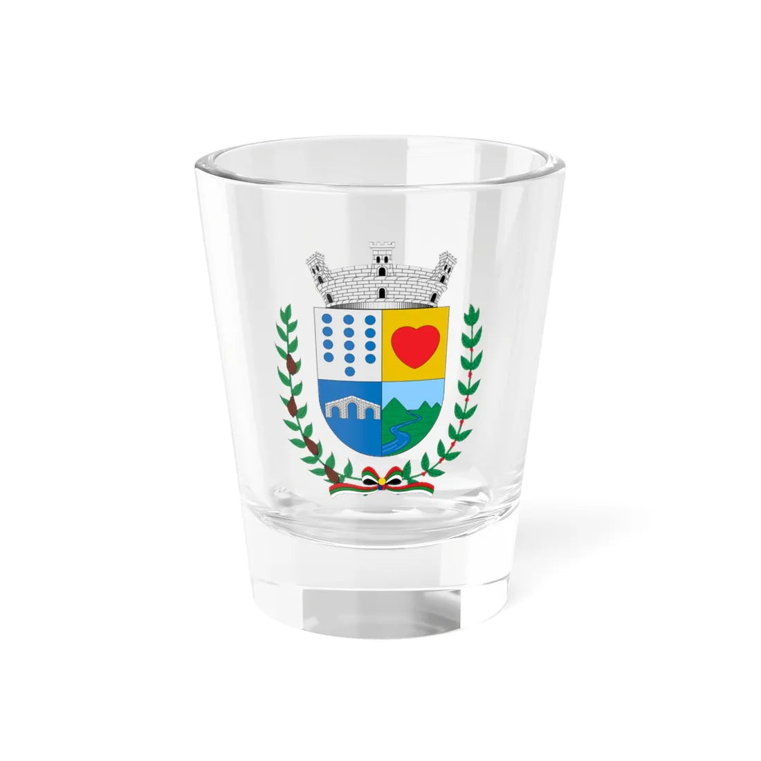 Escudo de Tuluá (Colombia) (Coat of Arms) Shot Glass 1.5oz 1.5oz - Go Mug Yourself