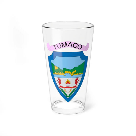 Escudo de Tumaco Nariño (Colombia) (Coat of Arms) Pint Glass 16oz 16oz - Go Mug Yourself