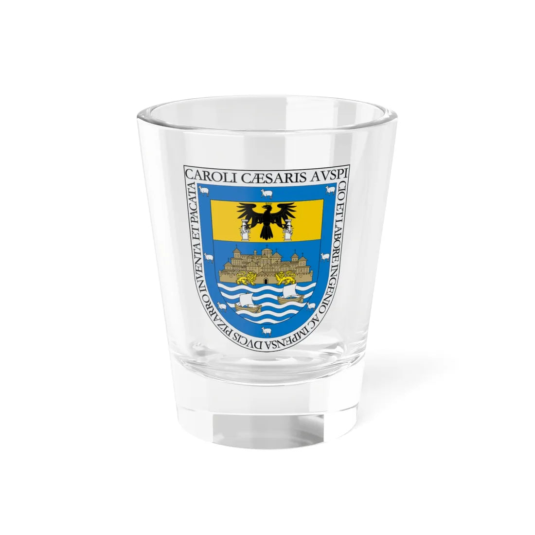 Escudo de Tumbes (Peru) (Coat of Arms) Shot Glass 1.5oz 1.5oz - Go Mug Yourself