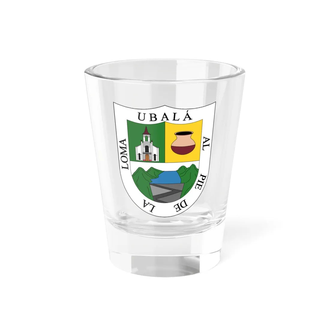 Escudo de Ubalá - Cundinamarca (Colombia) (Coat of Arms) Shot Glass 1.5oz 1.5oz - Go Mug Yourself