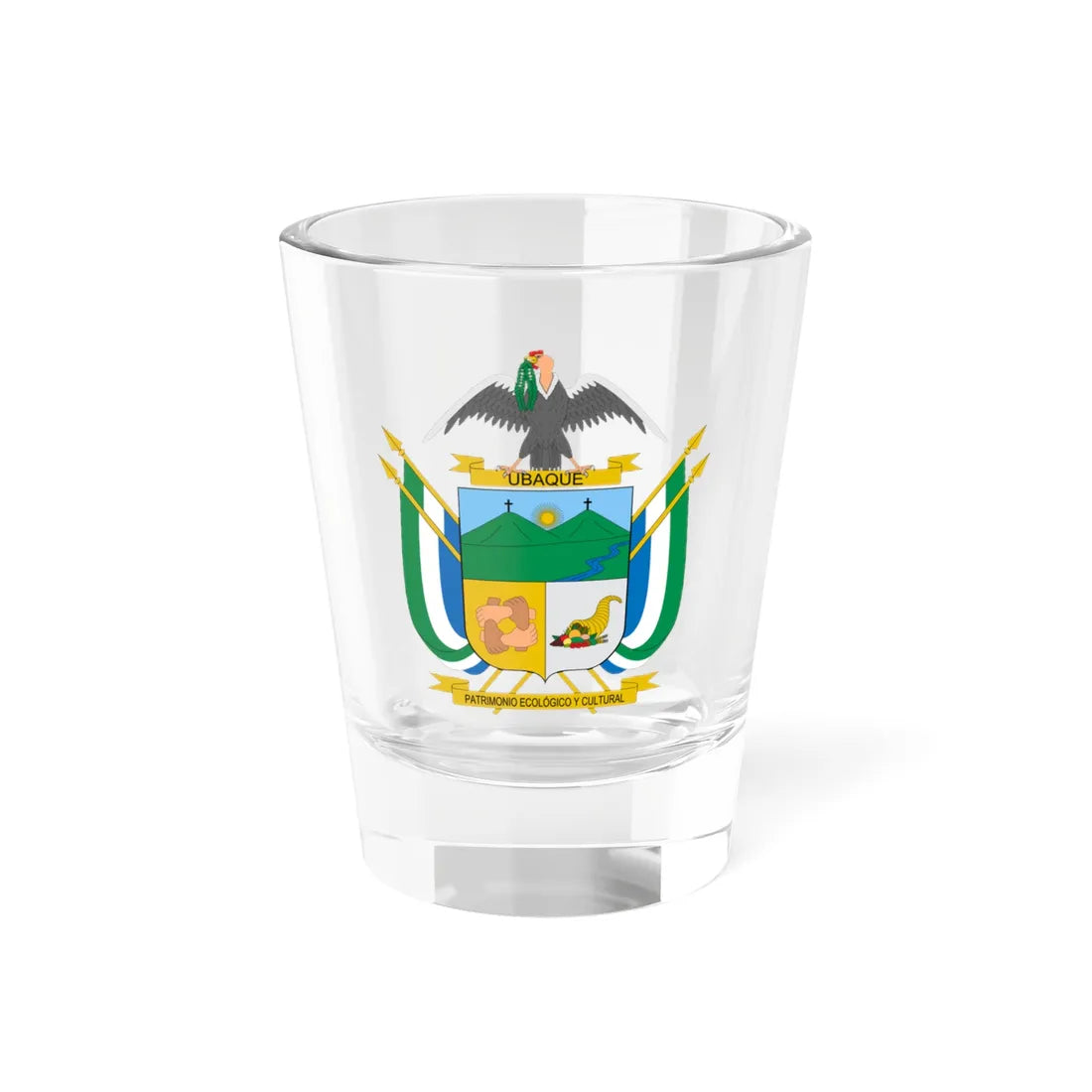 Escudo de Ubaque (Colombia) (Coat of Arms) Shot Glass 1.5oz 1.5oz - Go Mug Yourself