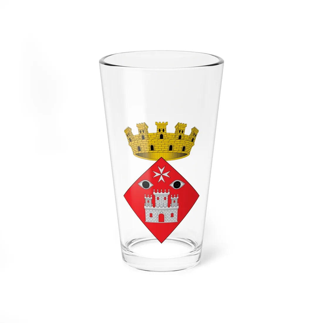 Escudo de Ulldecona (Spain) (Coat of Arms) Pint Glass 16oz 16oz - Go Mug Yourself