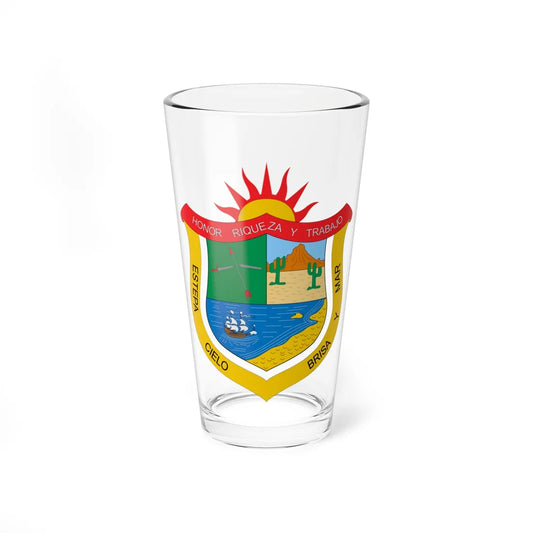 Escudo de Uribia La Guajira (Colombia) (Coat of Arms) Pint Glass 16oz 16oz - Go Mug Yourself