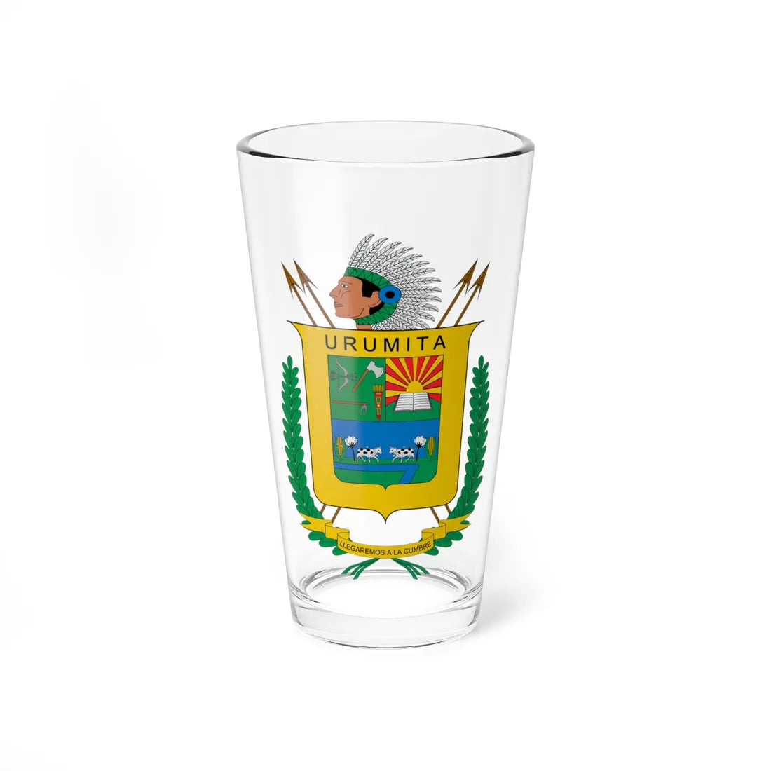 Escudo de Urumita (Colombia) (Coat of Arms) Pint Glass 16oz 16oz - Go Mug Yourself