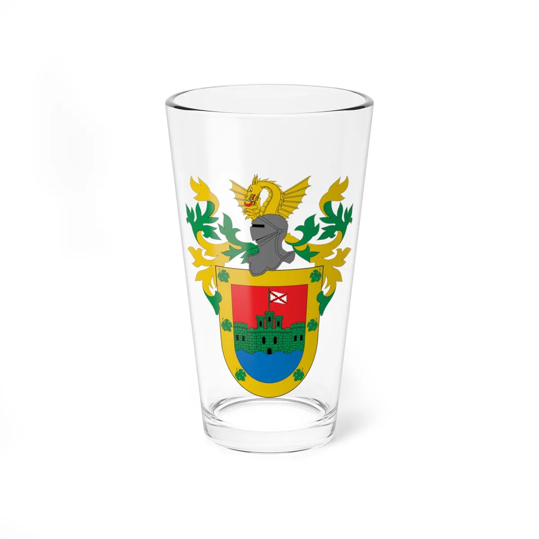 Escudo de Valdivia (Chile) (Coat of Arms) Pint Glass 16oz 16oz - Go Mug Yourself