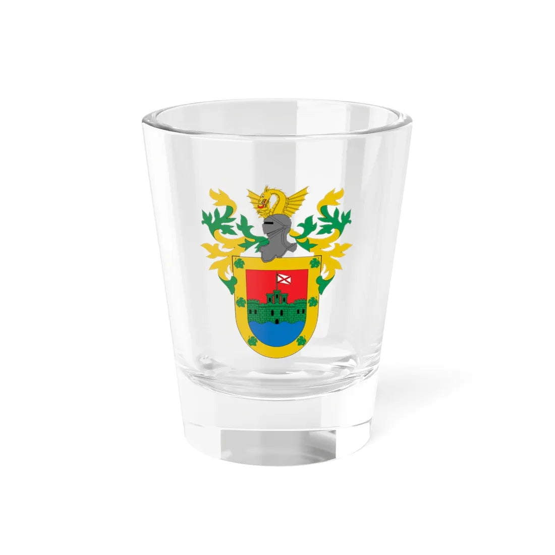 Escudo de Valdivia (Chile) (Coat of Arms) Shot Glass 1.5oz 1.5oz - Go Mug Yourself