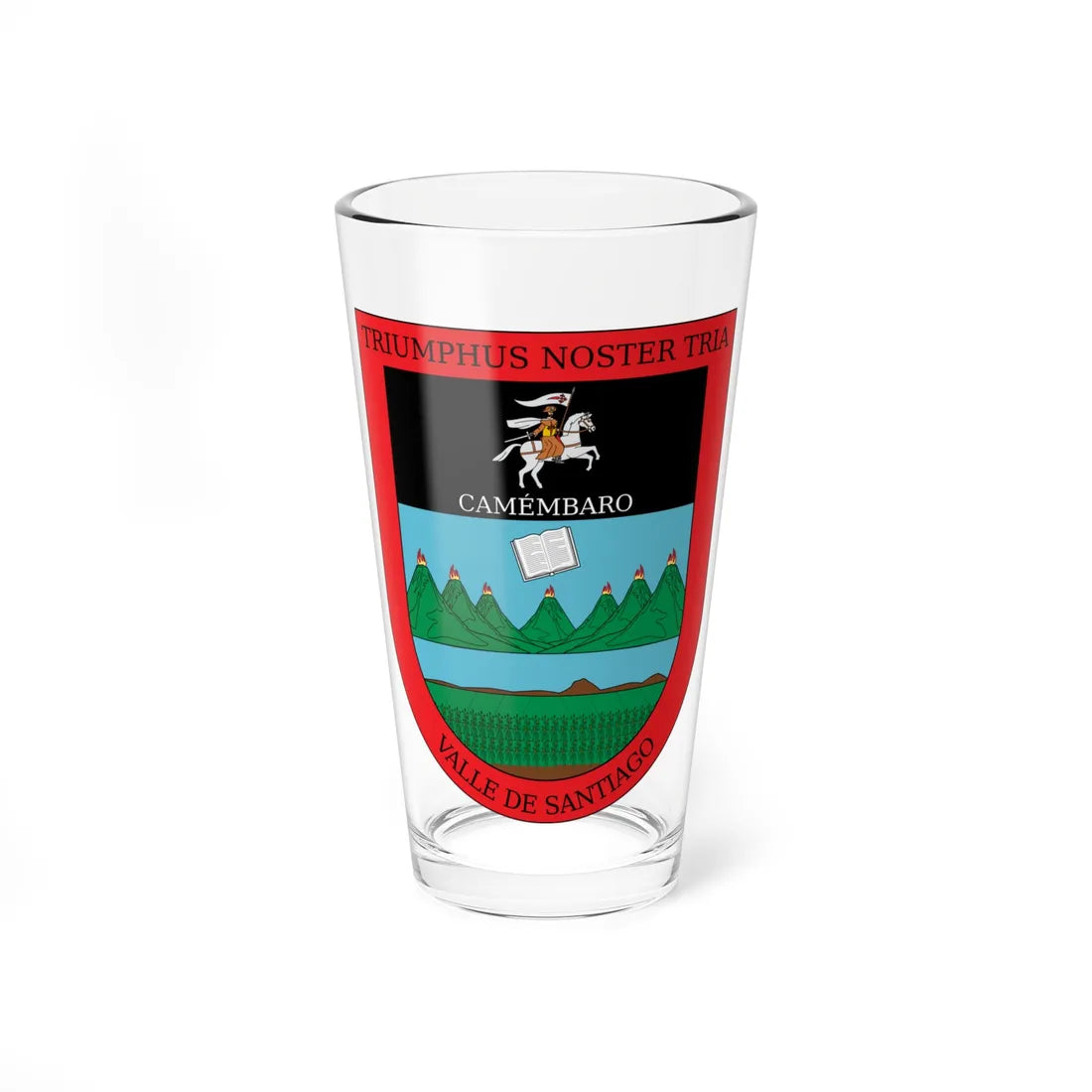 Escudo de Valle de Santiago Guanajuato México (Mexico) (Coat of Arms) Pint Glass 16oz 16oz - Go Mug Yourself