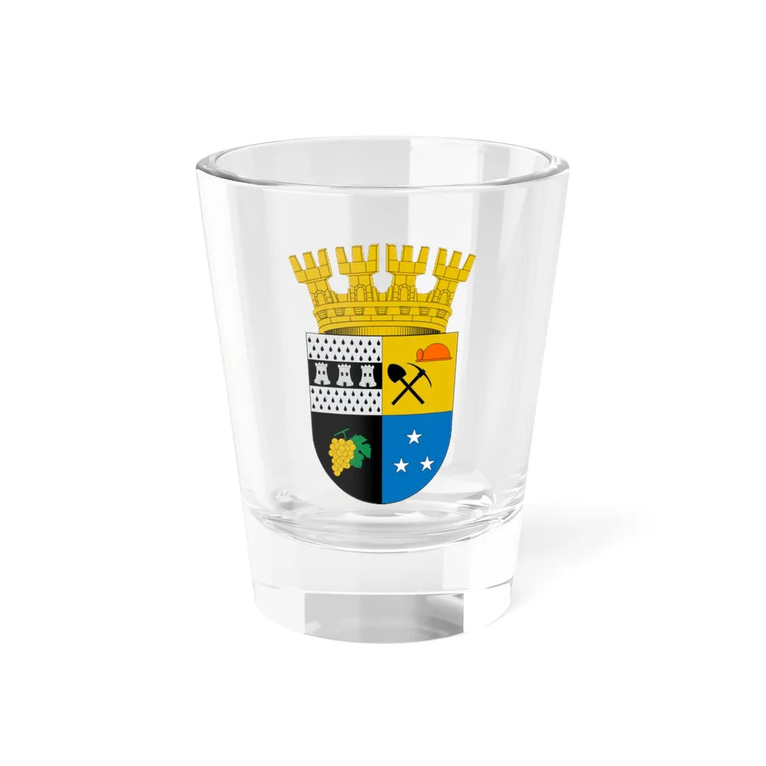 Escudo de Vallenar (Chile) (Coat of Arms) Shot Glass 1.5oz 1.5oz - Go Mug Yourself
