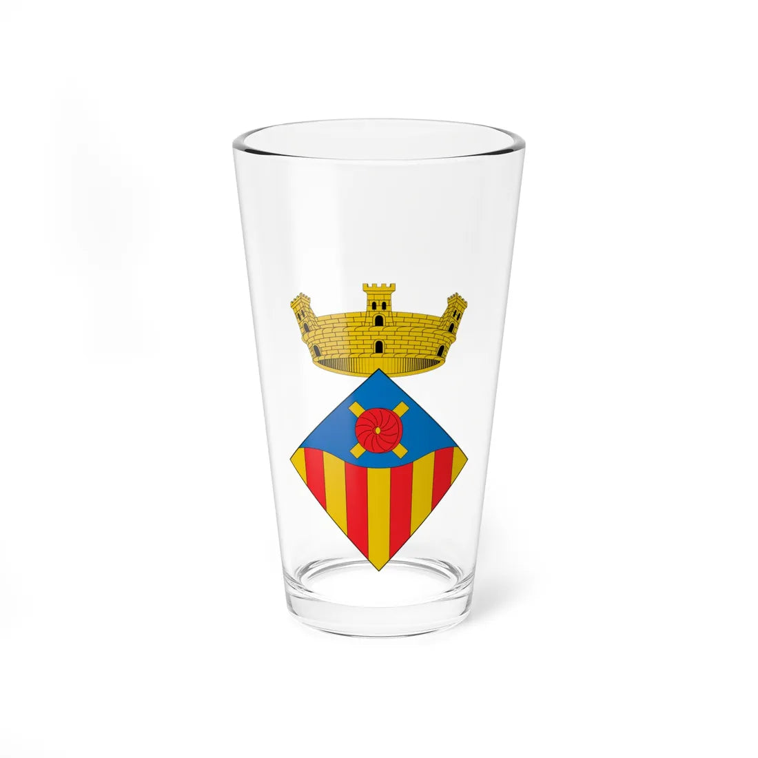Escudo de Vallromanes (Spain) (Coat of Arms) Pint Glass 16oz 16oz - Go Mug Yourself