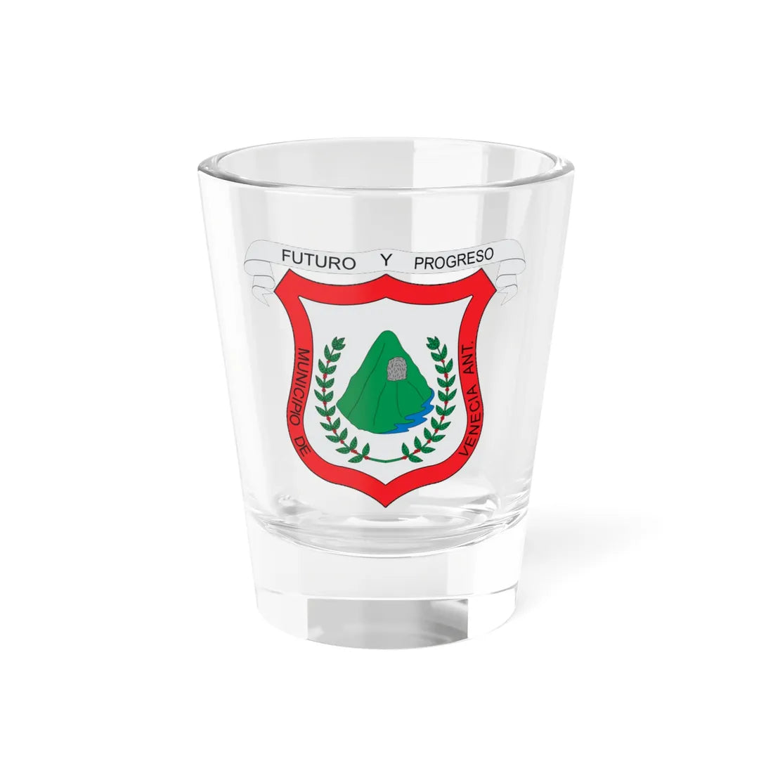 Escudo de Venecia Antioquia (Colombia) (Coat of Arms) Shot Glass 1.5oz 1.5oz - Go Mug Yourself