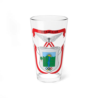 Escudo de Venecia Cundinamarca (Colombia) (Coat of Arms) Pint Glass 16oz 16oz - Go Mug Yourself