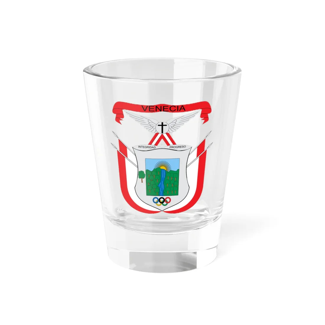 Escudo de Venecia Cundinamarca (Colombia) (Coat of Arms) Shot Glass 1.5oz 1.5oz - Go Mug Yourself